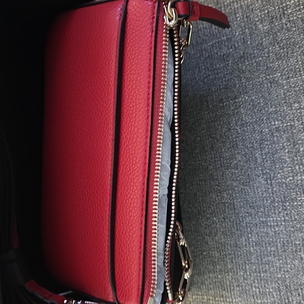 DKNY Red Leather Crossbody  Bag - Picture 2 of 4